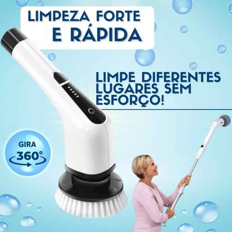 Escovão Elétrico para Limpeza Multiuso 7 em 1