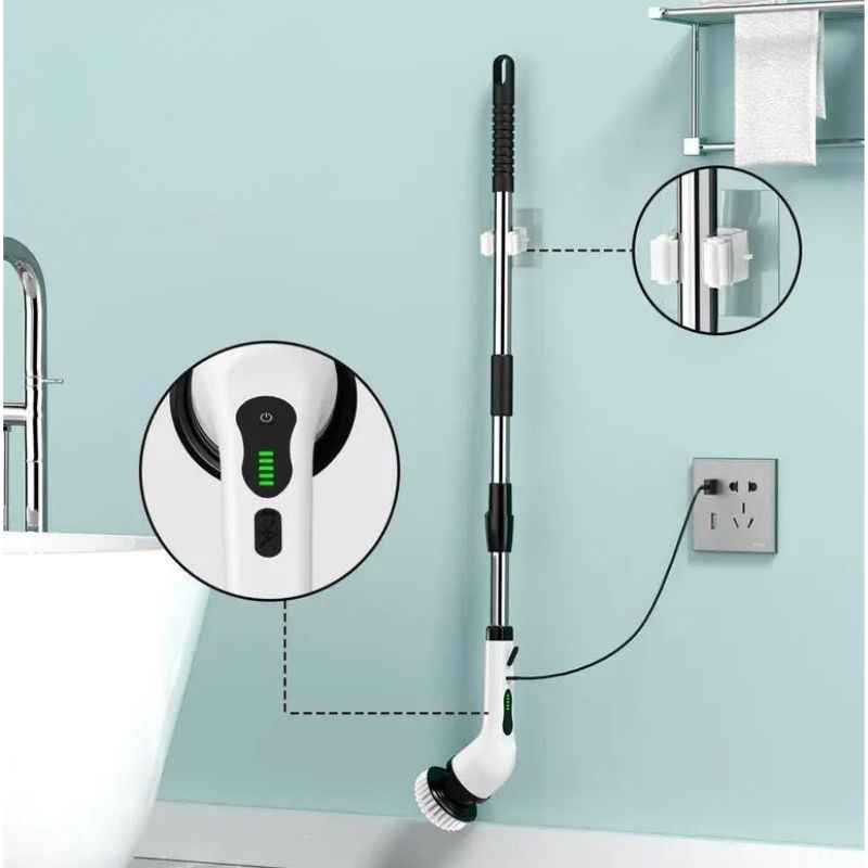 Escovão Elétrico para Limpeza Multiuso 7 em 1