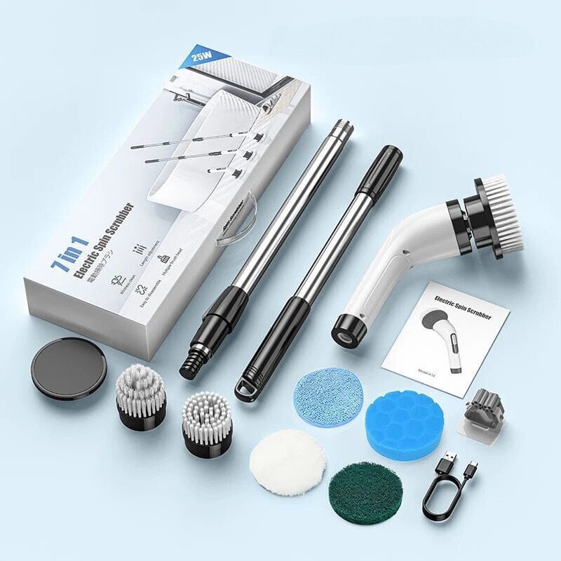 Escovão Elétrico para Limpeza Multiuso 7 em 1